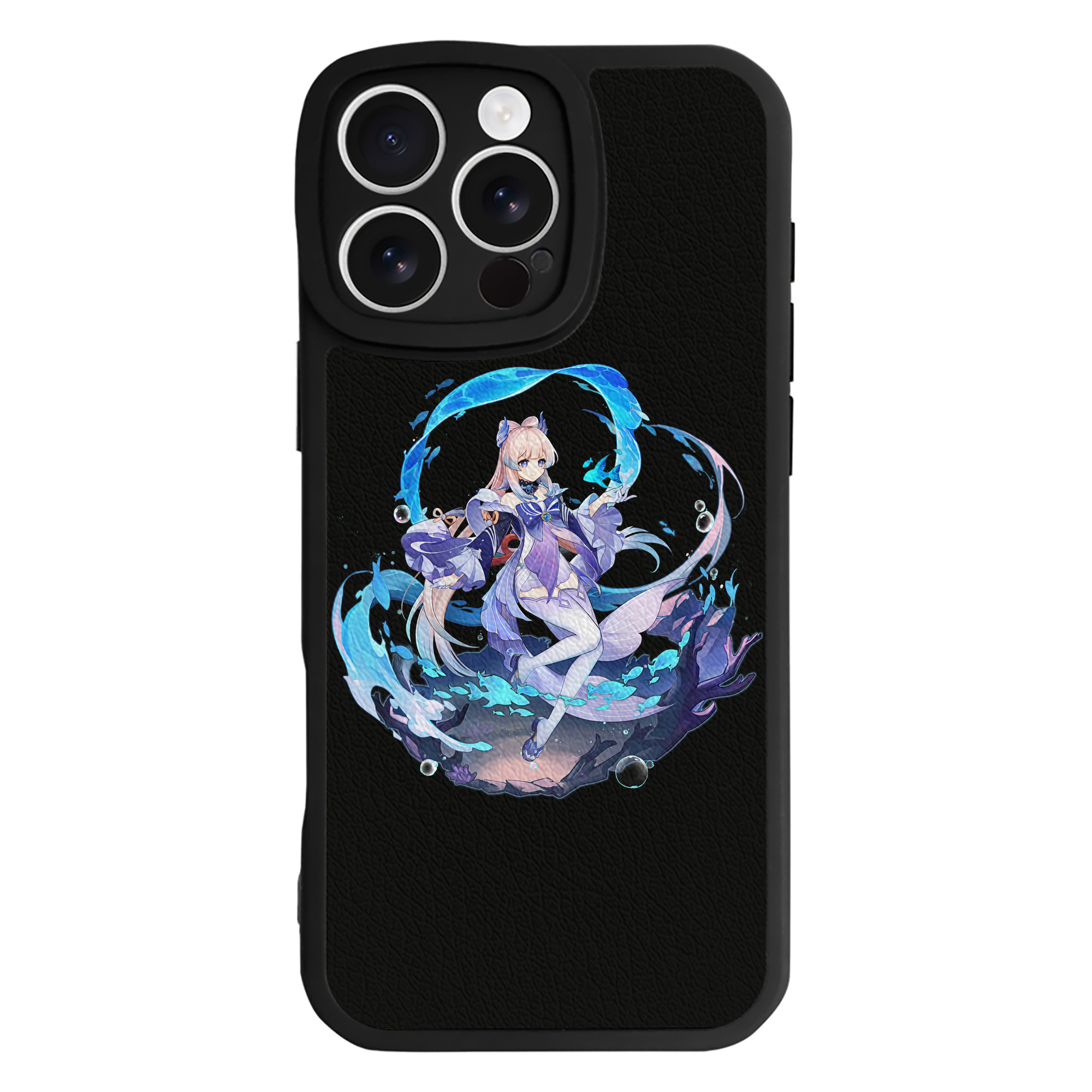げんし神 珊瑚宮心海 サンゴノミヤ・ココミ genshin Sangonomiya Kokomi 【iPhone 16シリーズ対応】シリコンスマホケース（レザー調） 材質：シリコン